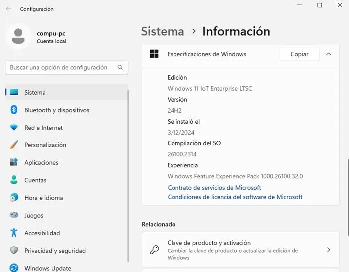 Windows 11 24H2 IoT Enterprise LTSC 2024 Build Full Español