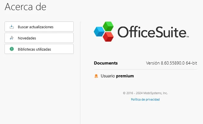 OfficeSuite Premium Edition Versión Full Español