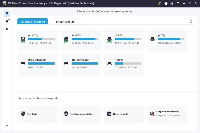 MiniTool Power Data Recovery Business Versión Full Español