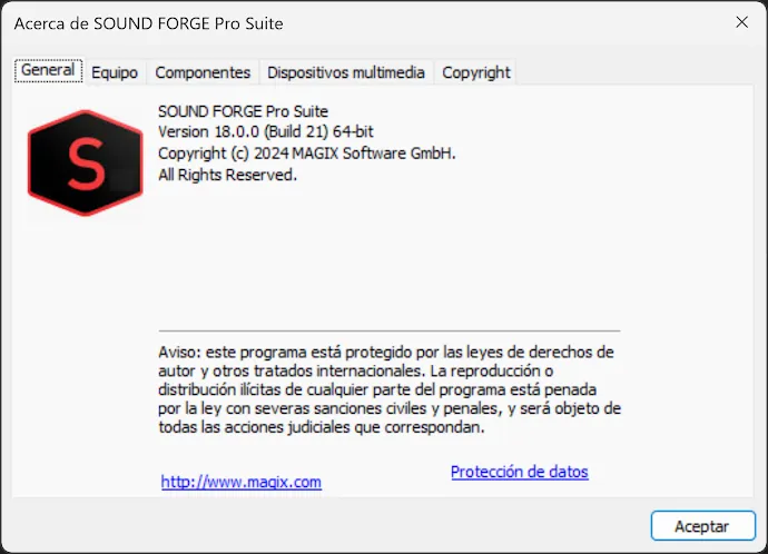 MAGIX Sound Forge Pro Suite Full Español