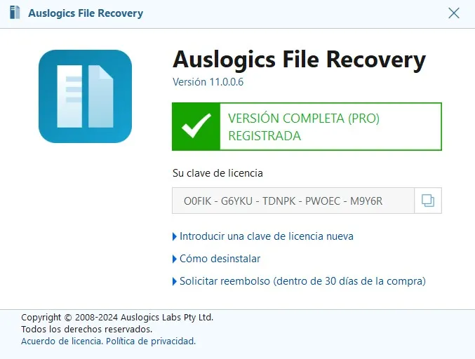Auslogics File Recovery Professional Full Español