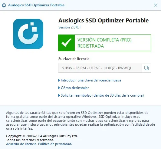 Auslogics SSD Optimizer Versión Full Español