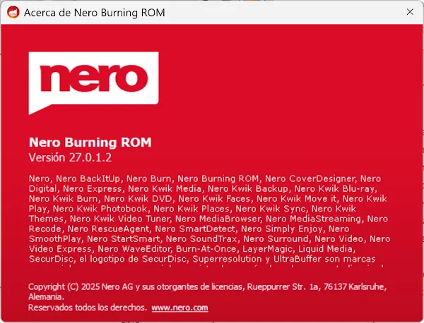 Nero Burning Rom Versión Full Español