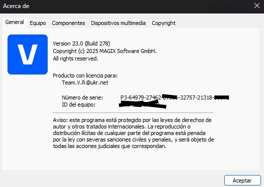 MAGIX Vegas Pro Versión 23 Full Español