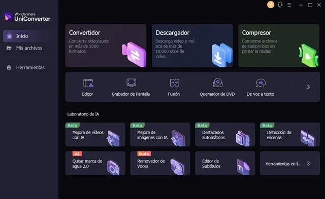 Wondershare UniConverter Versión Full Español