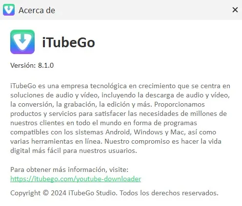 iTubeGo YouTube Downloader Versión Full Español