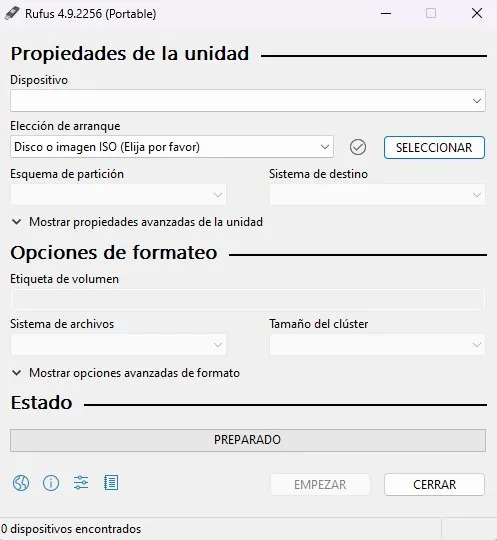 Rufus Español Versión | Cree unidades USB arrancables