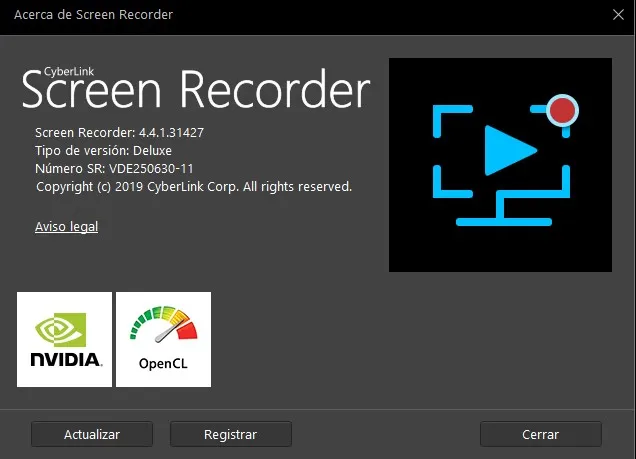 CyberLink Screen Recorder Deluxe Versión Full Español
