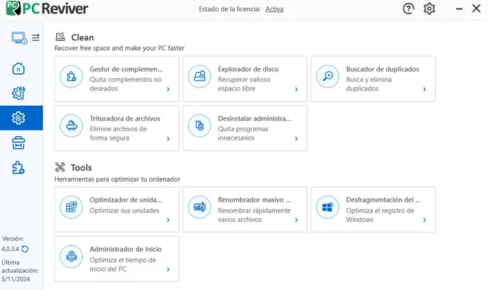 PC Reviver Versión Full Español Optimizador del Sistema