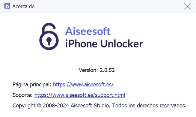 Aiseesoft iPhone Unlocker Versión Full Español