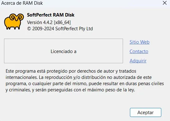 SoftPerfect RAM Disk Versión Full Español