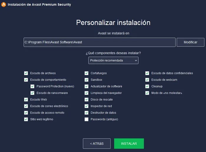 Avast Premium Security Versión Full Español