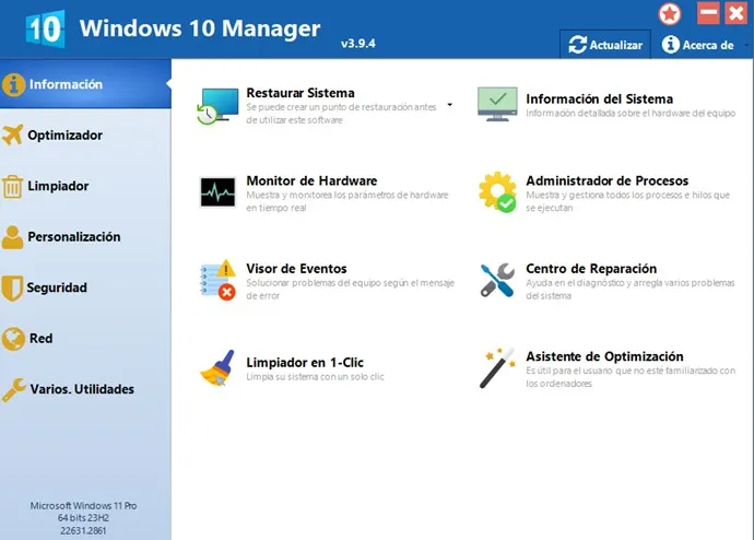 Windows 10 Manager Versión Full Español