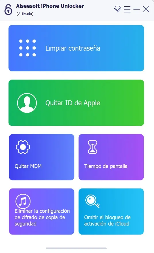 Aiseesoft iPhone Unlocker Versión Full Español