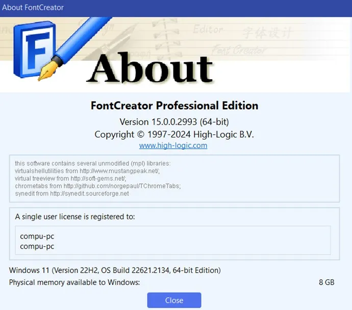 High-Logic FontCreator Pro Versión Full